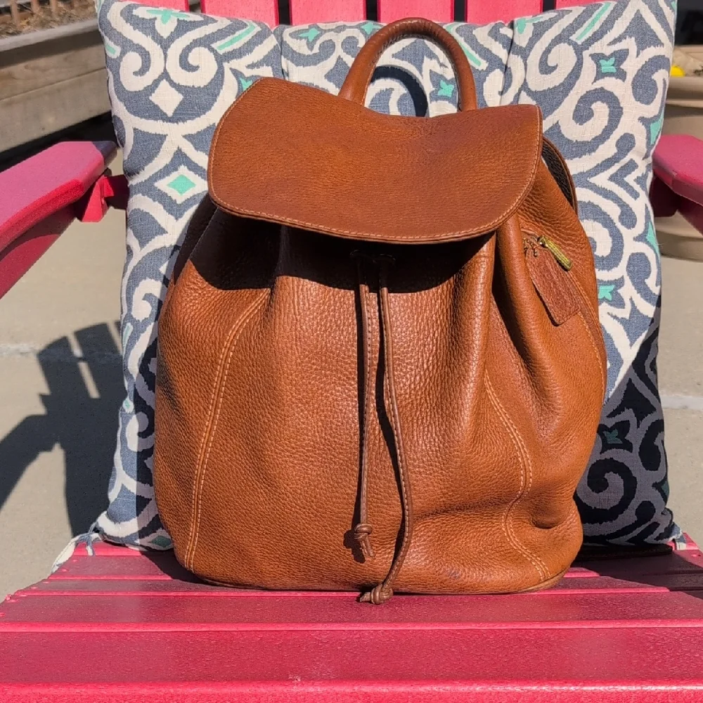 Vintage Coach Sonoma Backpack 4908 Saddle Defects - Picture 1 of 12